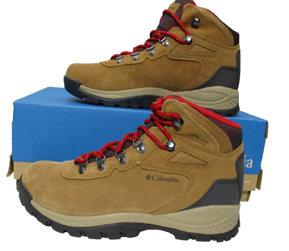 Columbia Newton Ridge Plus Waterproof Brown Suede Hiking Boots Womens Sz 9.5